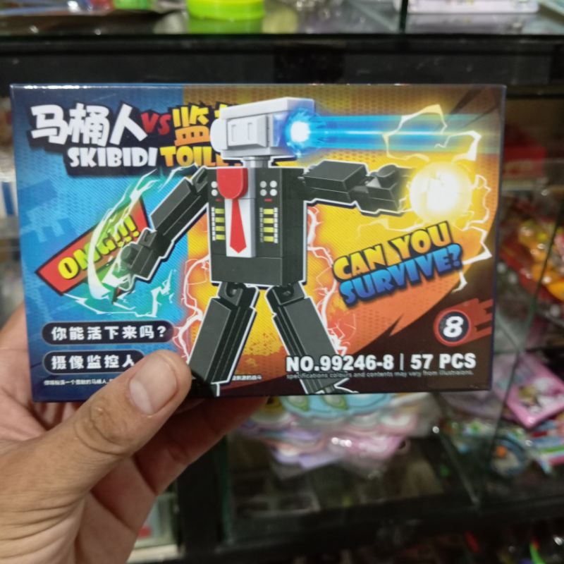 new skibidi Mainan lego Skibidi toilet audio man monitor titan robot balok