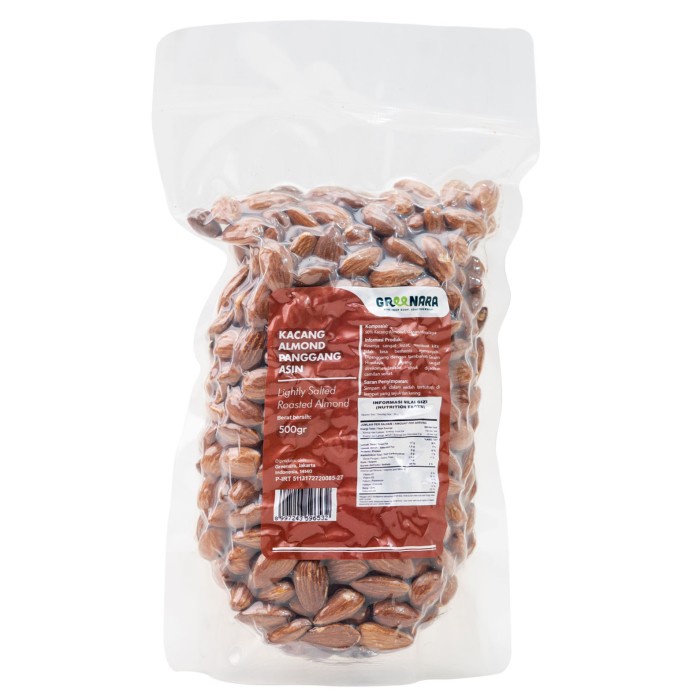 

[PREMIUM] Kacang Almond Panggang Asin 500gr / Lightly Salted Roasted Almond KUALITAS TERBAIK
