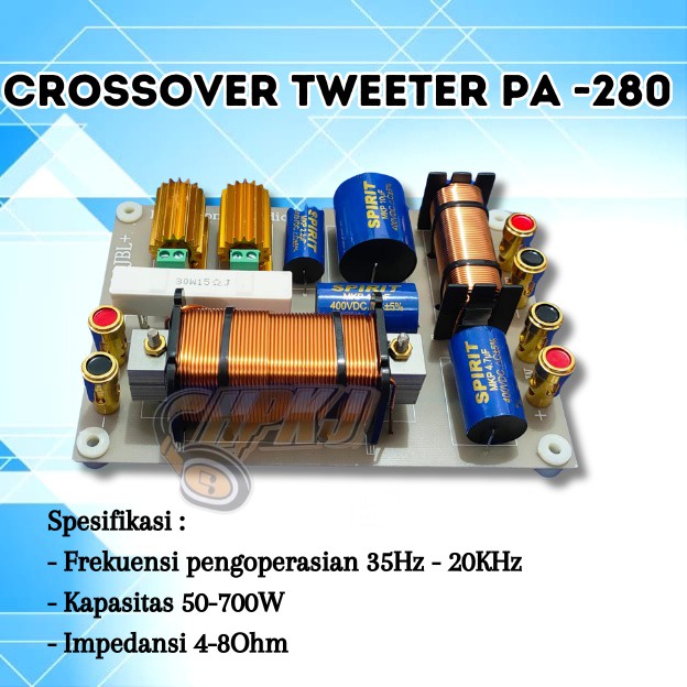 CROSSOVER PASIF 2 WAY PA - 280 JBL crosofer crosover pasif 2way PA-280JBL