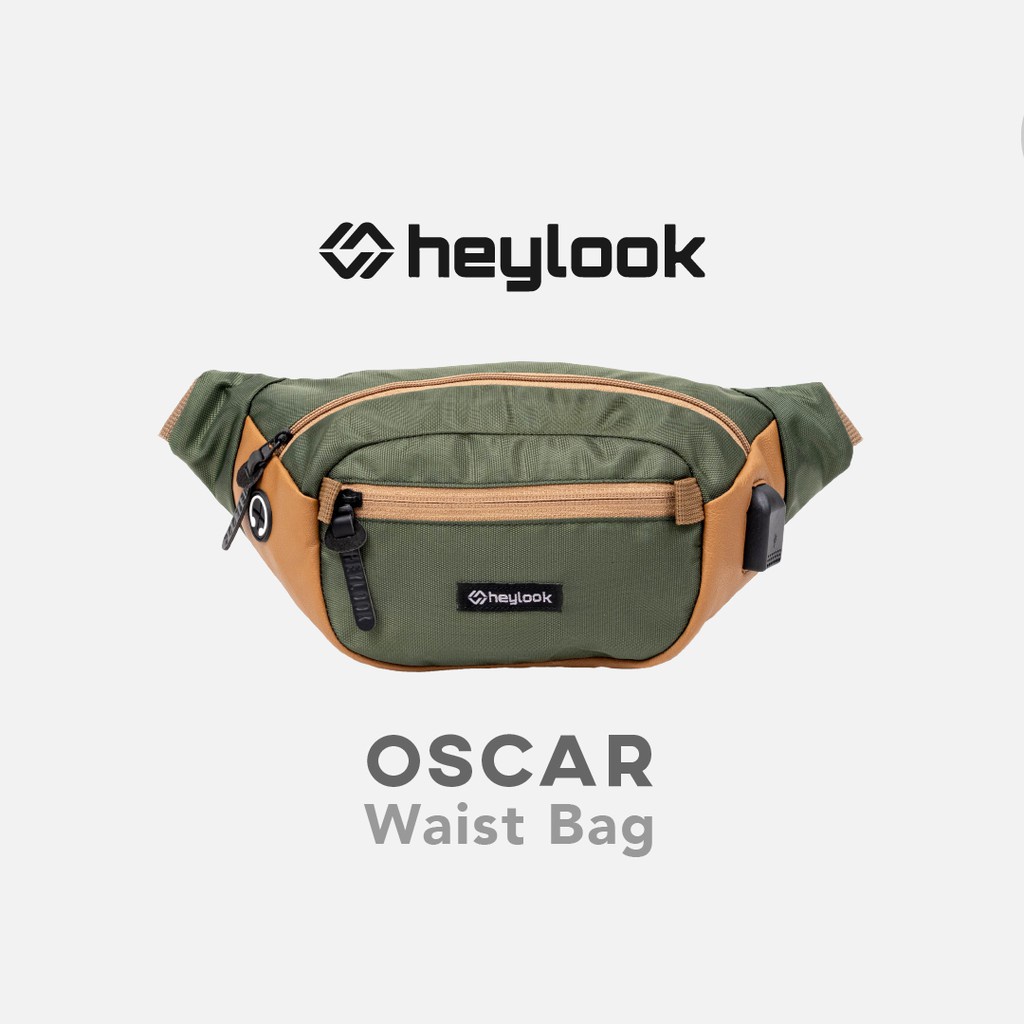 HEYLOOK Official - Tas Selempang Pria Waist Bag Nylon OSCAR Pria Waist Bag Distro
