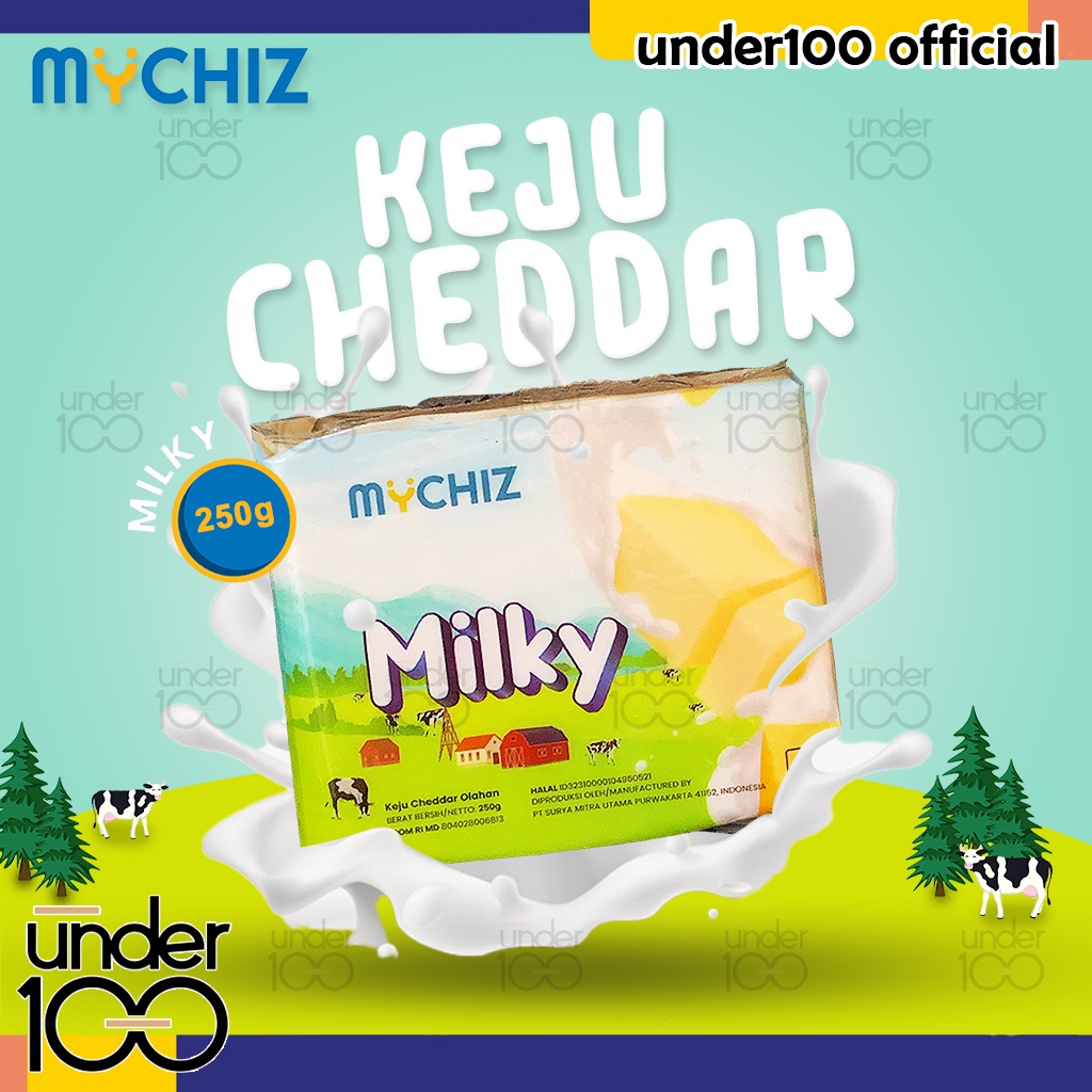 

❤ Under100 ❤ MyChiz Milky Keju Cheddar Olahan | Keju MyChiz 250 Gram | HALAL BPOM