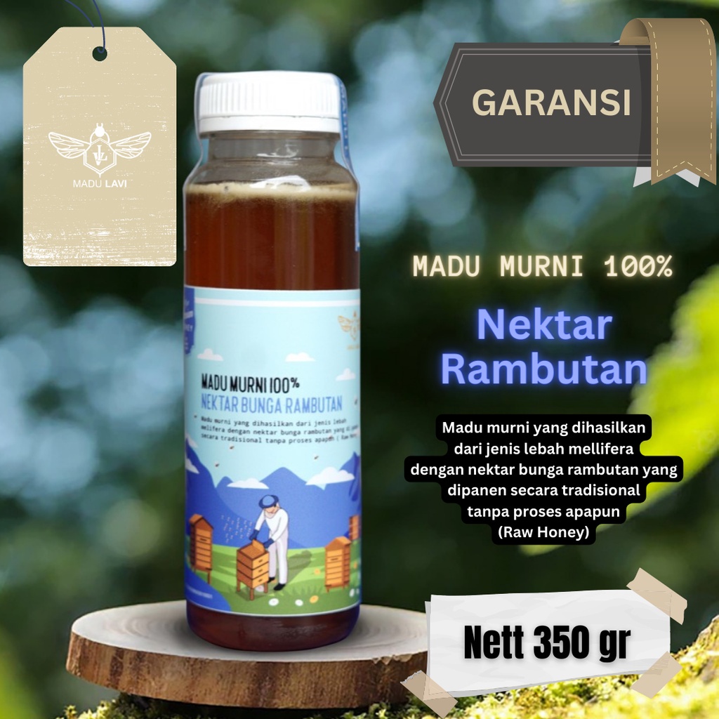 

[ MADU LAVI ] Madu Asli Alami 100% Grade A Nektar Rambutan di Kembangbiakan di Hutan Liar