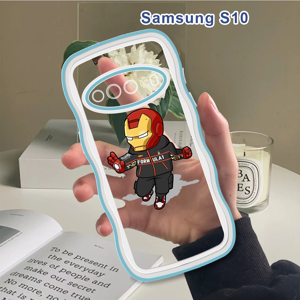 Casing Untuk Samsung Galaxy S10 S9 S8 Plus Soft Case Cartoon Marvel Superhero Shockproof Ponsel Cove