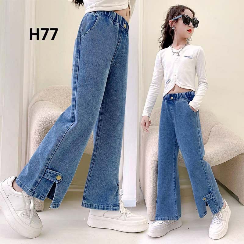 Celana Panjang Anak Perempuan HW Kulot Jeans Kulot Boyfriend Jeans Korea Jeans Celana Jeans Impor je