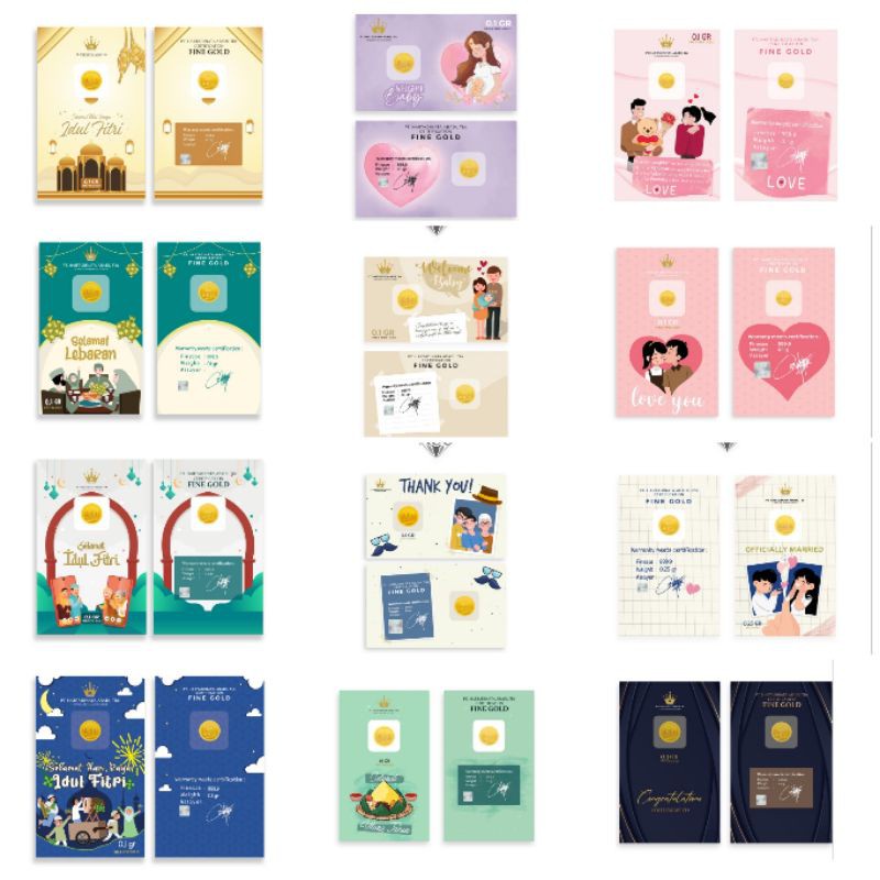 Cashback anak dan dewasa emas asli LM 24k 999.9 idul fitri lebaran valentine wisuda hari ayah ibu ka