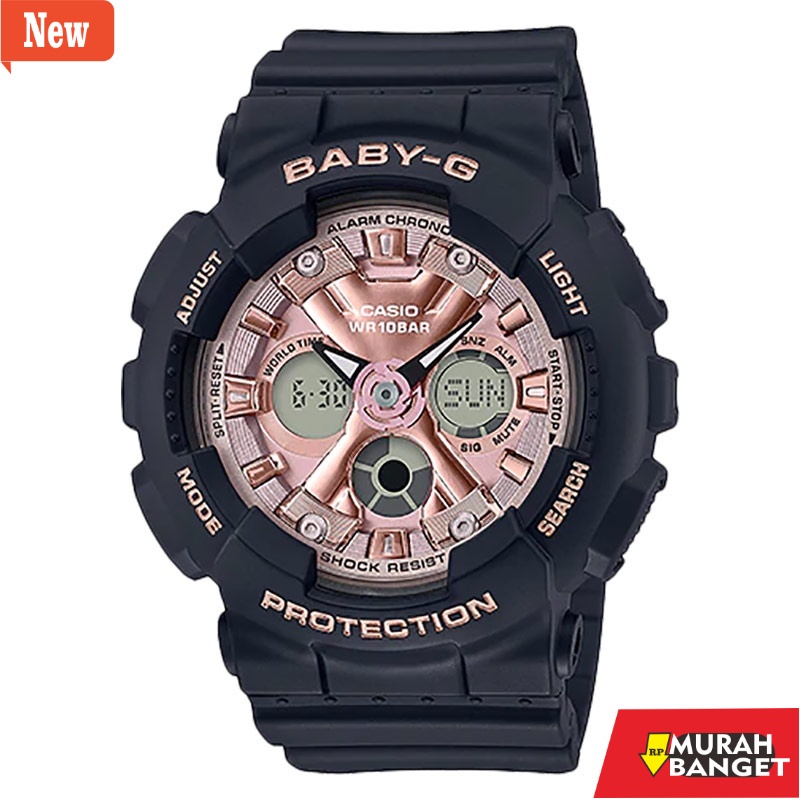 dijamin asli dan awet- Jam Tangan Wanita Casio Baby-G BA-130-1A4DR Dansque Pink Digital Analog Dial 