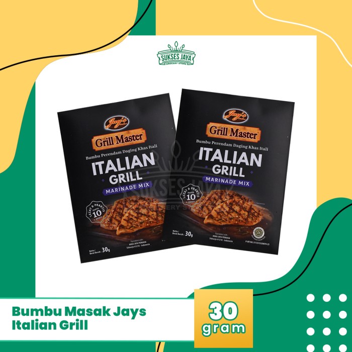 

Bumbu Ayam Panggang Italian Grill 30 Gram