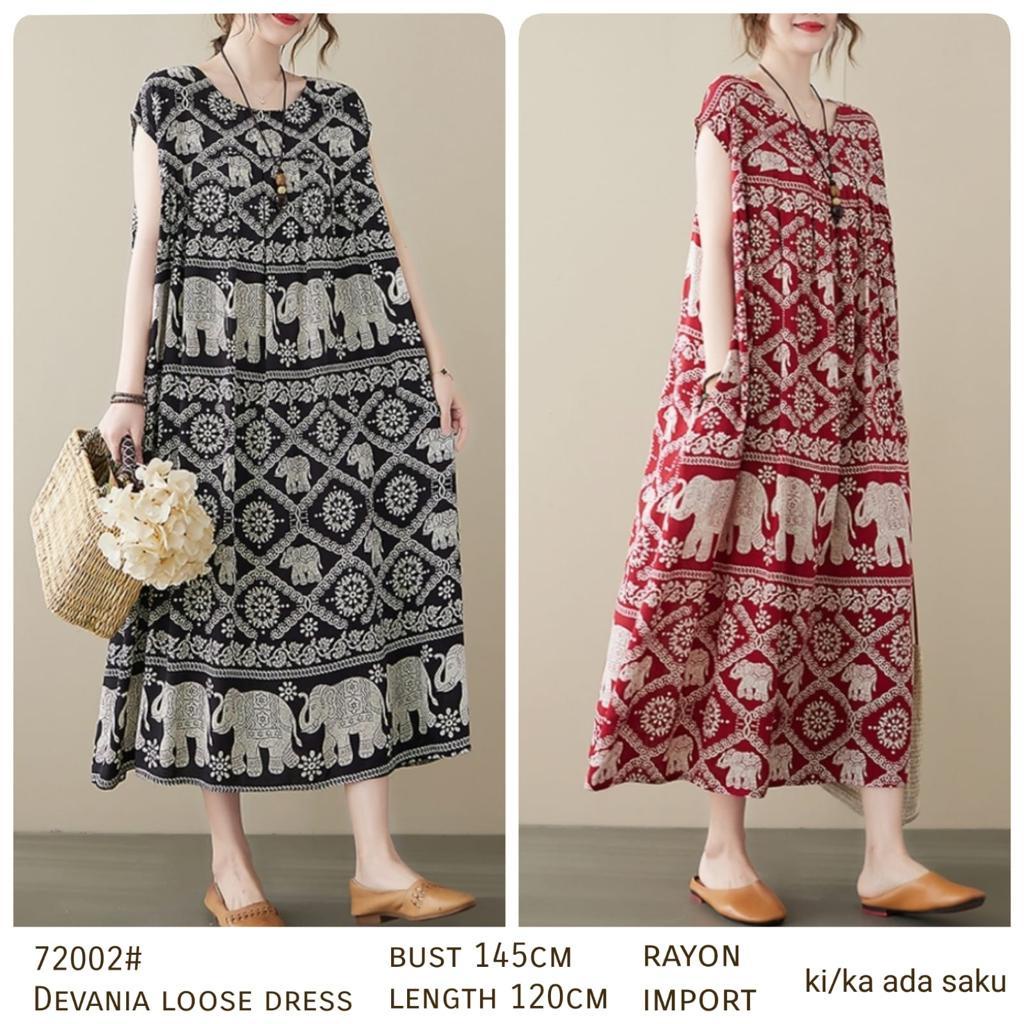 TM GAUN 72002 3M THREE M DEVANIA LOOSE DRESS PREMIUM