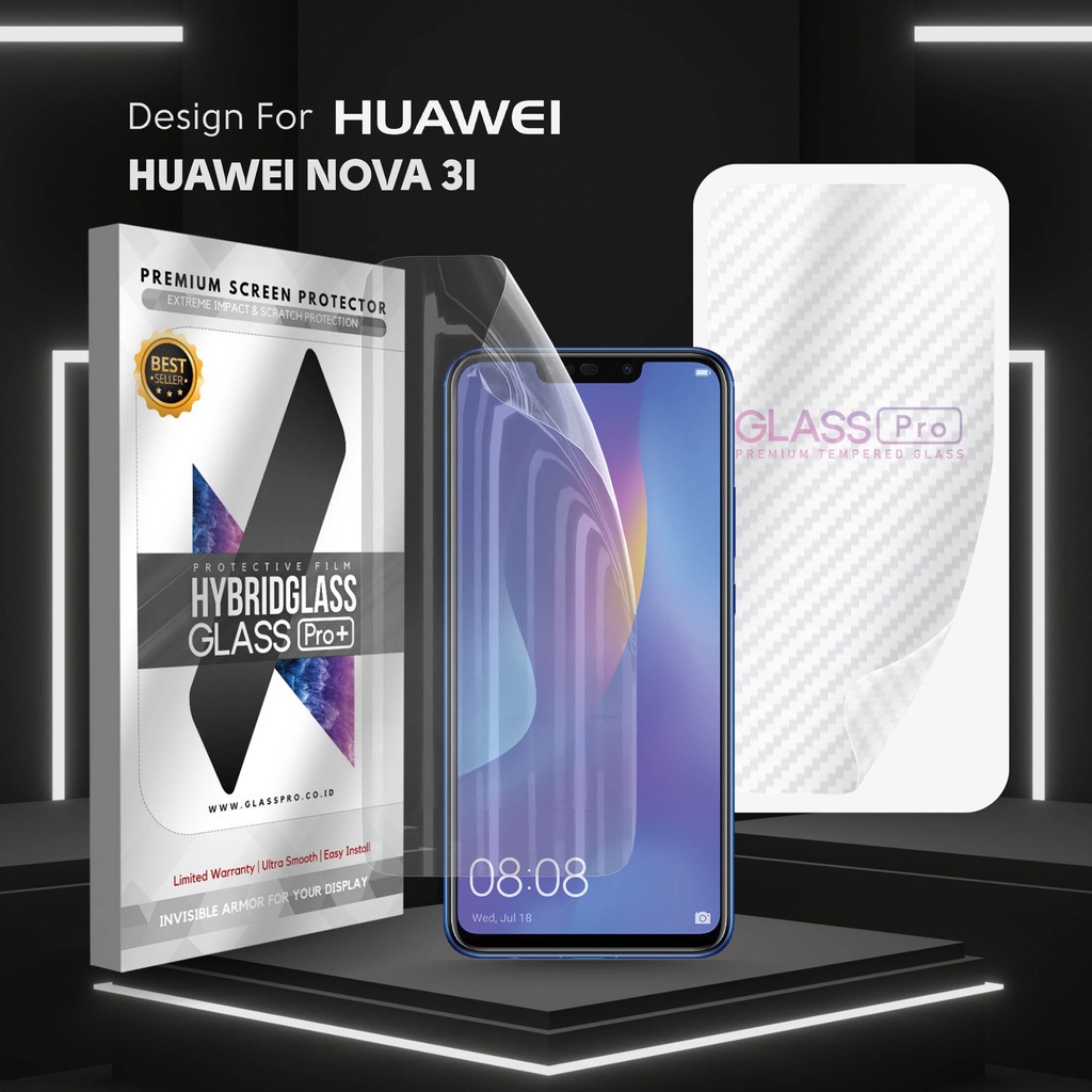 Hybrid Glass Premium Anti Gores Hydrogel Huawei Nova 3i Full Cover Screen Protector Glass Pro Not Te