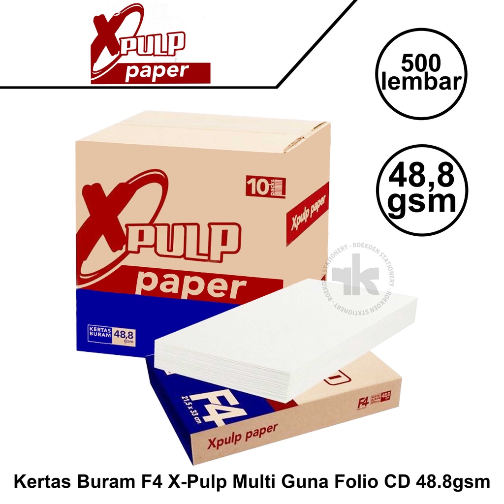 

X-Pulp Kertas Buram F4 Multi Guna Folio CD 48.8gsm