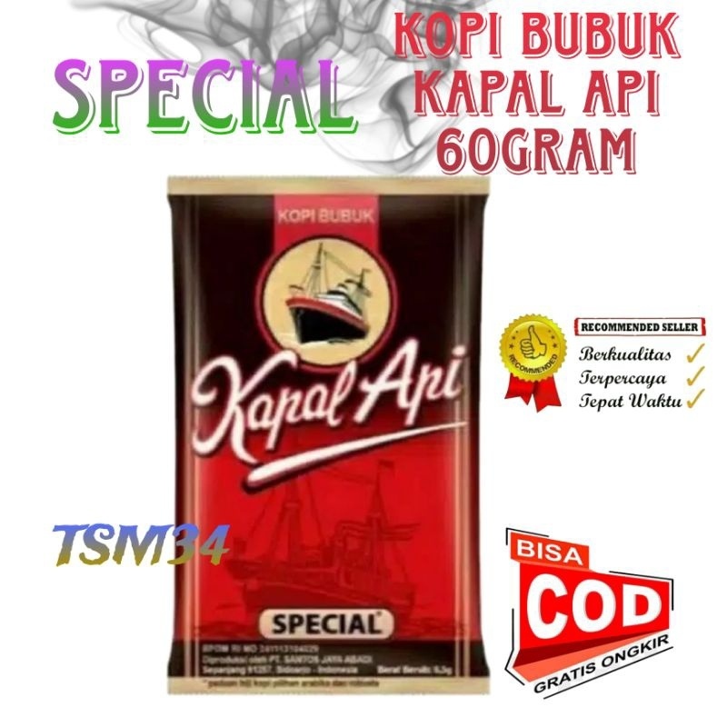 

kopi kapal api SPECIAL 60gram kopi bubuk kapal api kemasan 60gr