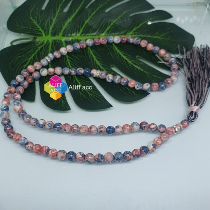 tasbih batu pirus nevada 99 butir 6 mm 100%asli