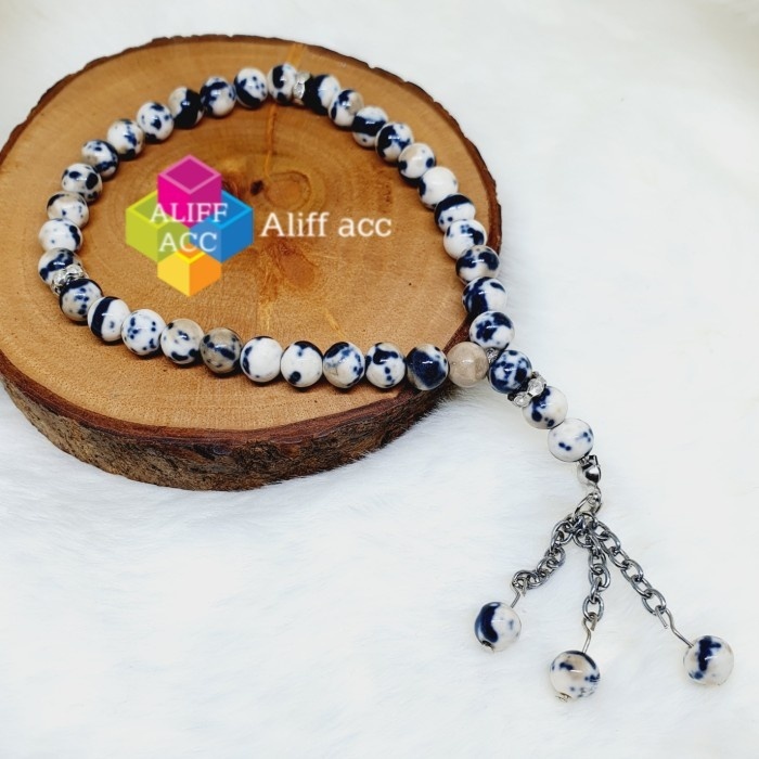 tasbih batu pirus nevada 6mm 33 butir 100%asli