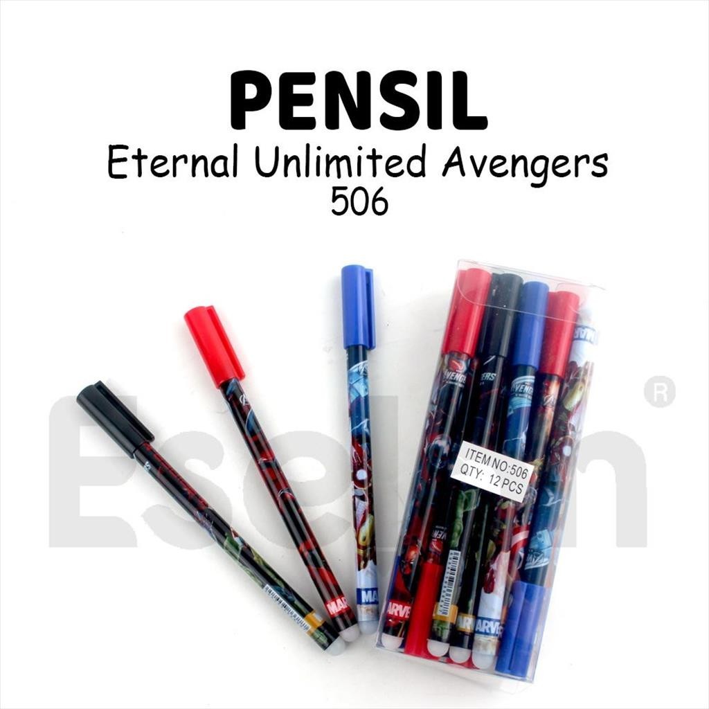 

[MaxMart] 1buah Pensil Karakter Eternal AVENGERS 506 / Pensil Abadi Tanpa Diraut