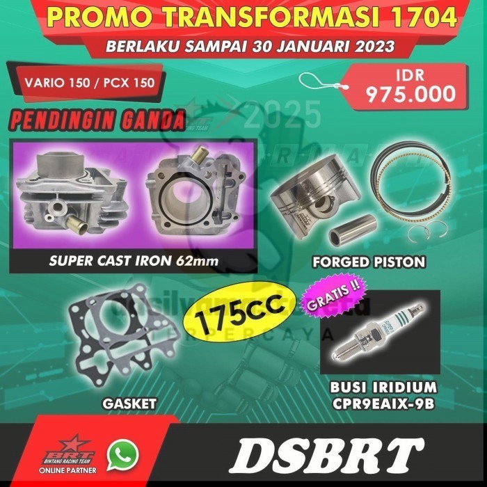 Blok & Piston BRT 62mm VARIO 150 PCX 150 ADV 150 VARIO 125 62 mm - VARIO 125, Blok