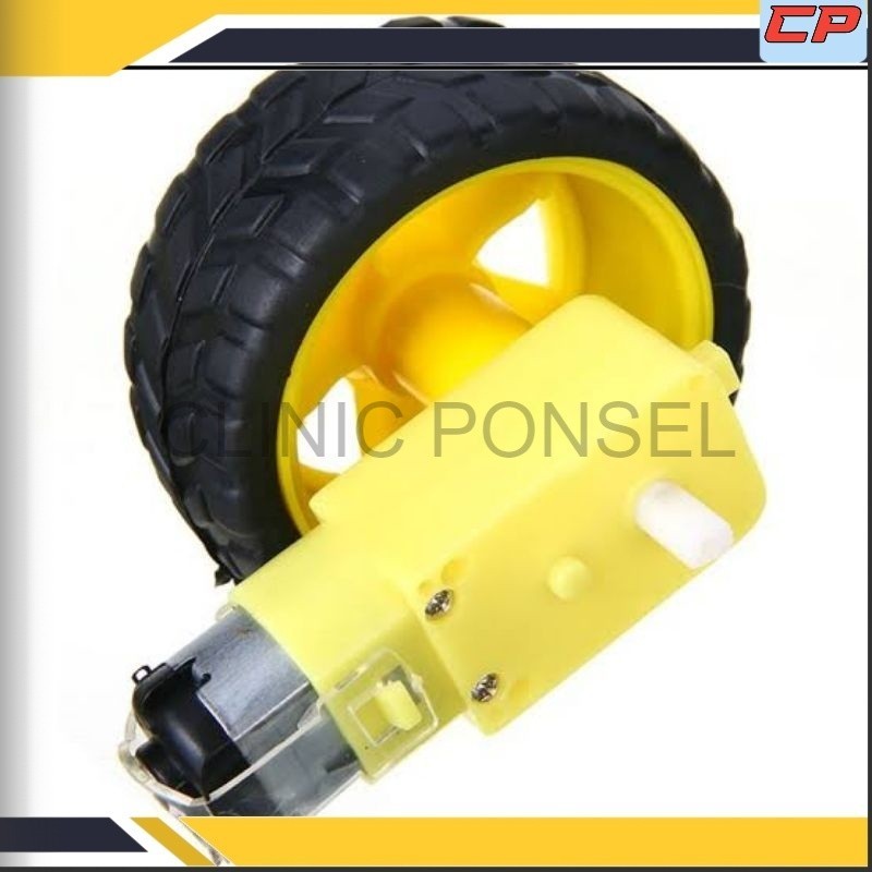 DC Gear Motor with Tyre Gear Motor Set Arduino