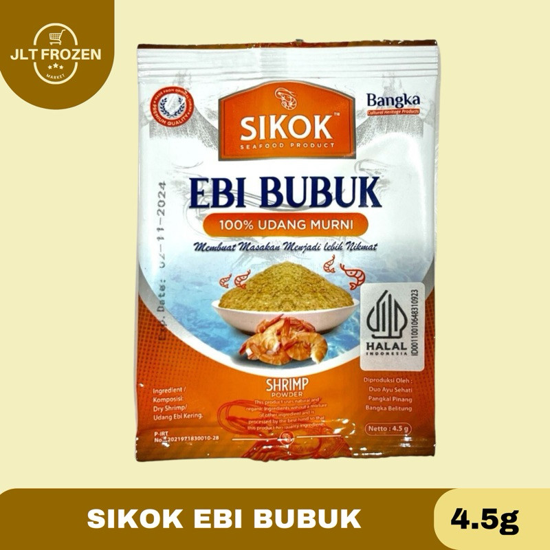 

Sikok Ebi Bubuk / Shrimp Powder / Bubuk Udang Ebi Asli / Powder Udang Murni isi 4.5g PER PCS