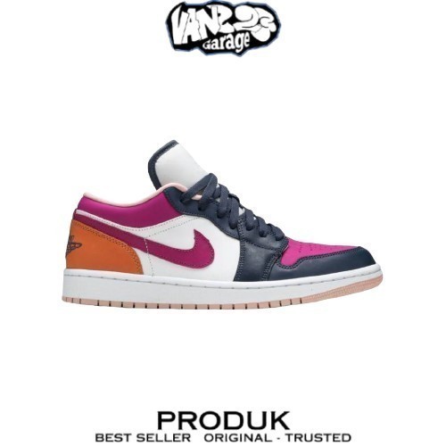 Sepatu Sneakers Nike Jordan 1 Low Mismetched Purple Magenta 100% Original BNIB