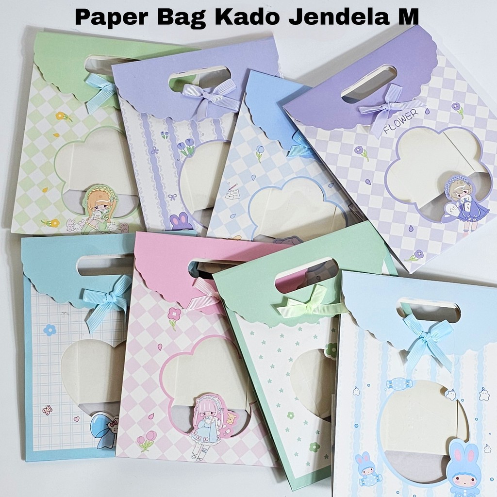 

SOS Paper Bag kado Jendela Ukuran M (minimal 4) /Goodie Bag/Tas kado/Tas Hadiah/Hand Bag/Tas Kertas