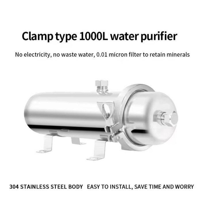 Ultrafiltrasi PVDF UF 1000 L/H Water Filter Air PVDF Filter