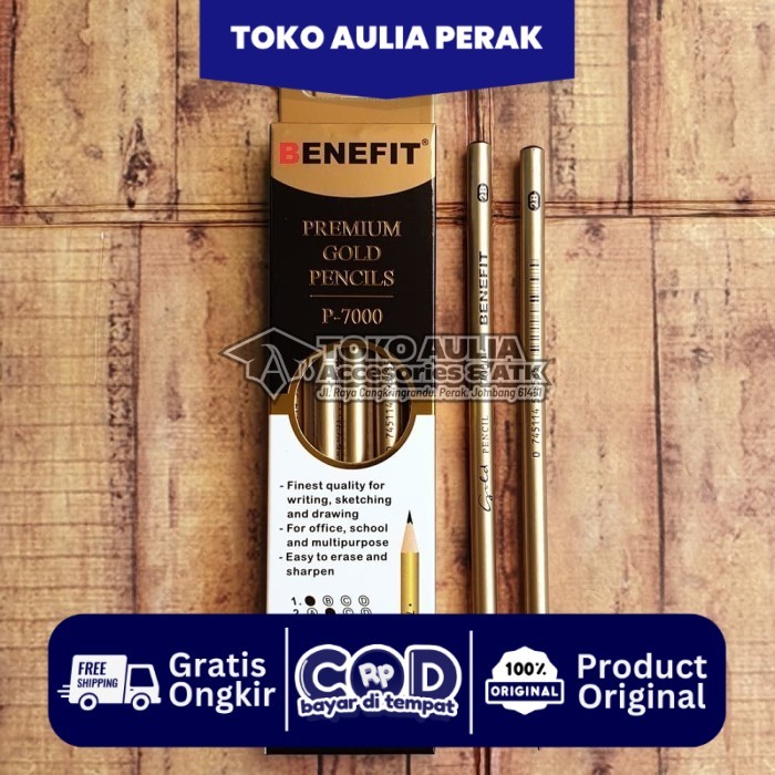 

Pensil Benefit P-7000 Premium Pencils Gold/ Pencils 2B