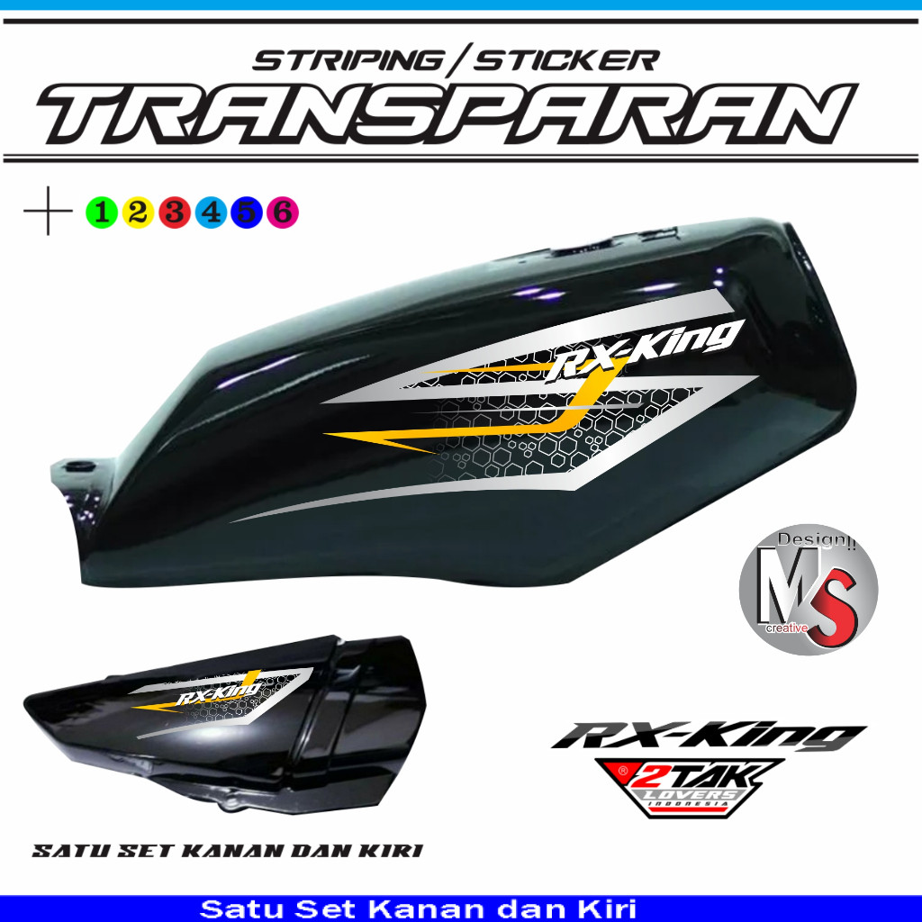 VARIASI sticker rx king variasi transparan hologram aksesoris custome hitam original rx-k-2