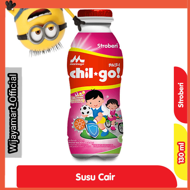 

Morinaga chil-go Susu Cair Steril Stroberi 130 ml