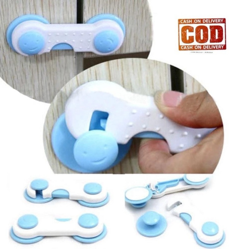 [COD] BN 【 Gratis Perekatnya 】 Pengaman Laci Lemari Perabot ANTI JEPIT Safe Lock Band Pengait Pintu 