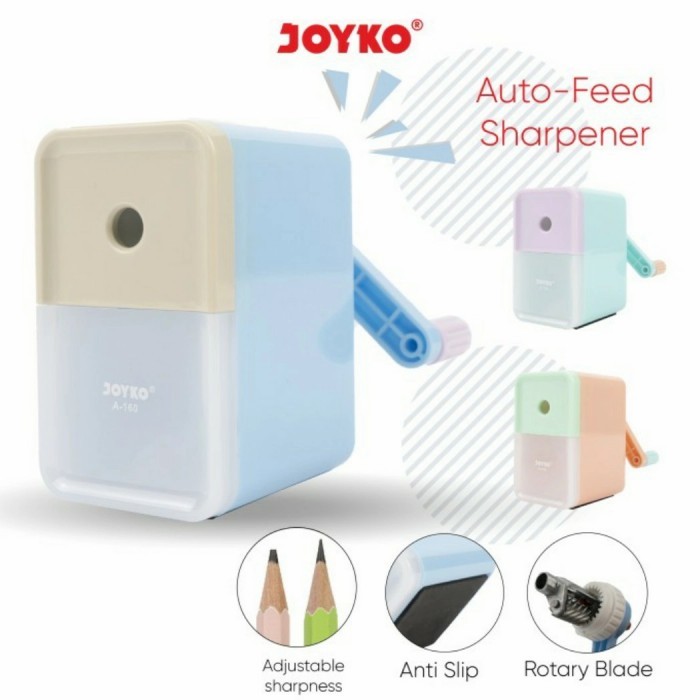 

PRODUK TERMURAH Serutan / Sharpener / Rautan Pensil Putar Joyko A-160 Warna Pastel