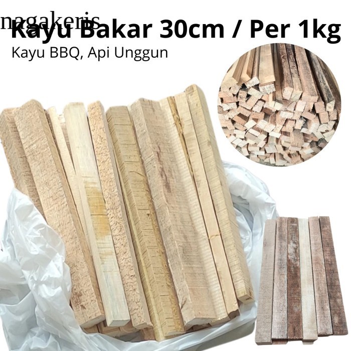 

Kayu Bakar Kering Albasia Meranti 1Kg - 30 cm Kayu BBQ Api Unggun Camping laris