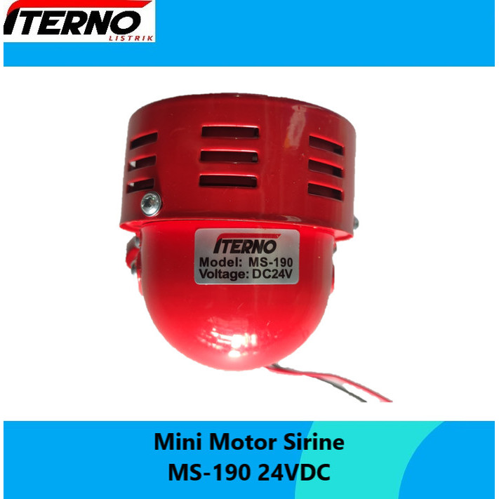 

Mini Motor Sirine Sirene MS-190 MS190 220VAC 12VDC 24VDC Iterno - 220VAC