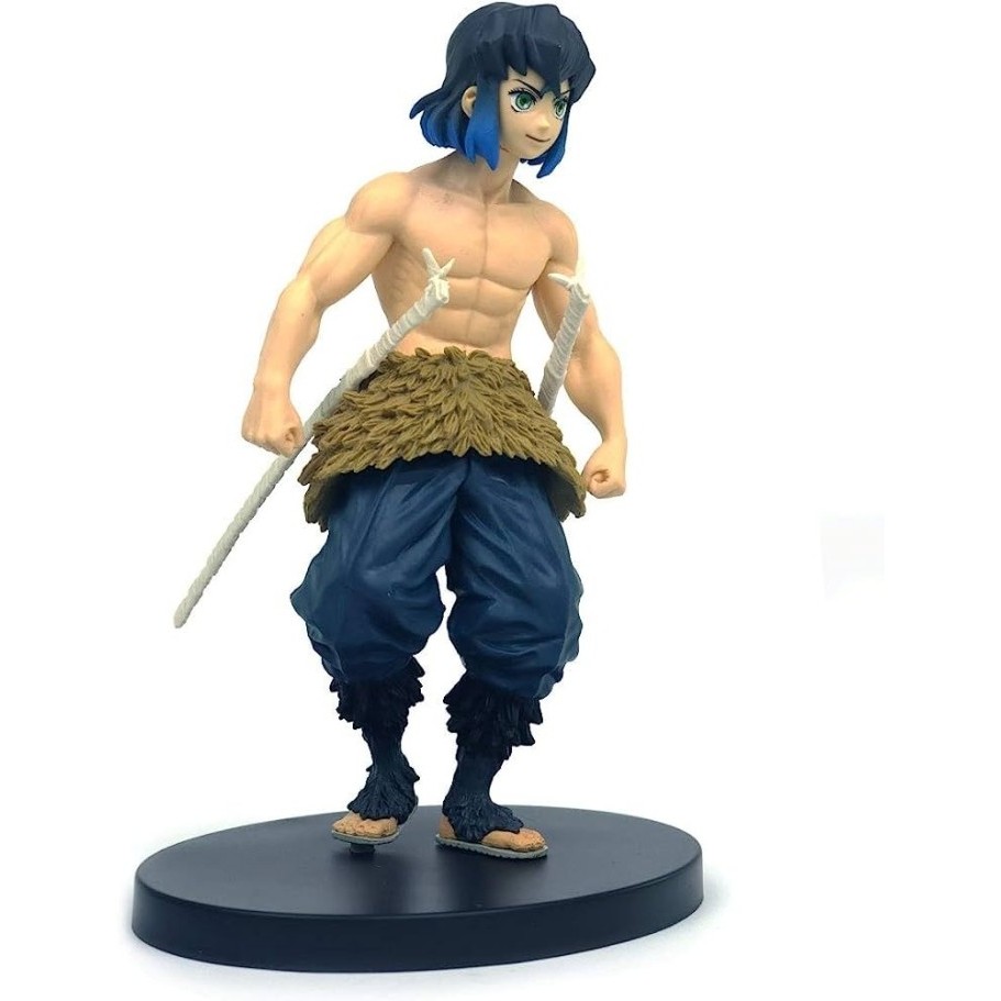 MAXX Tanjiro Nezuko Zenitsu Inosuke Action Figure Kimetsu No Yaiba - Inosuke Unmask