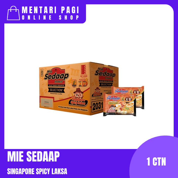 

Sedaap Mie Instan Singapore Spicy Laksa 83 gr - 1 Dus (Isi 40 pcs)