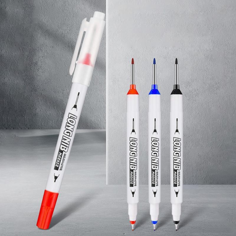 

Construction Marker Pen 20Mm Line Marker tag Markers Pen Double Nib Long Head Marker Deep Hole Metal Bathroom Carpentry Ceramic