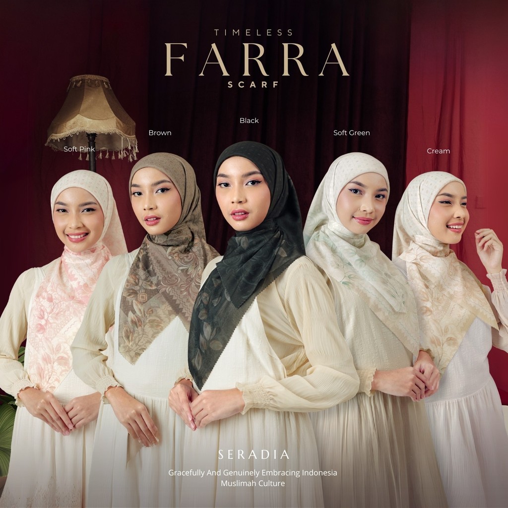Seradia Hijab - Segi Empat Motif Farra - Timeless Collection