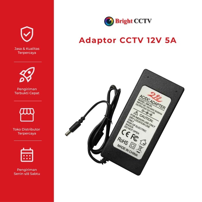 

Adaptor CCTV 12V 5A Power Supply CCTV 12V 5A - B