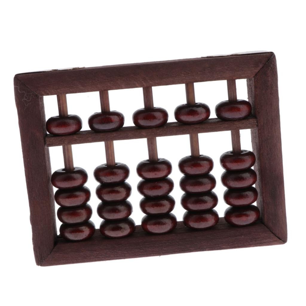 

Vintage-Style 5 Digit Rods Wooden Abacus Chinese Japanese Calculator