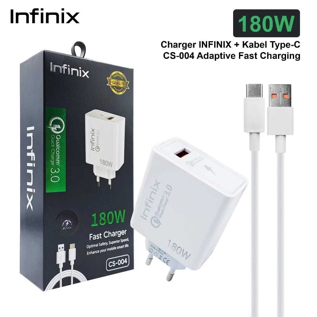 Charger infinix Vooc Fast charging original casan HP Infinix CS-004+kabel type C. Original.....