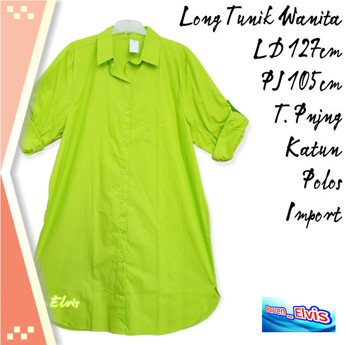 Tunik Busana Muslim Wanita Murah / TUNIK WANITA POLOS HIJAU STABILO