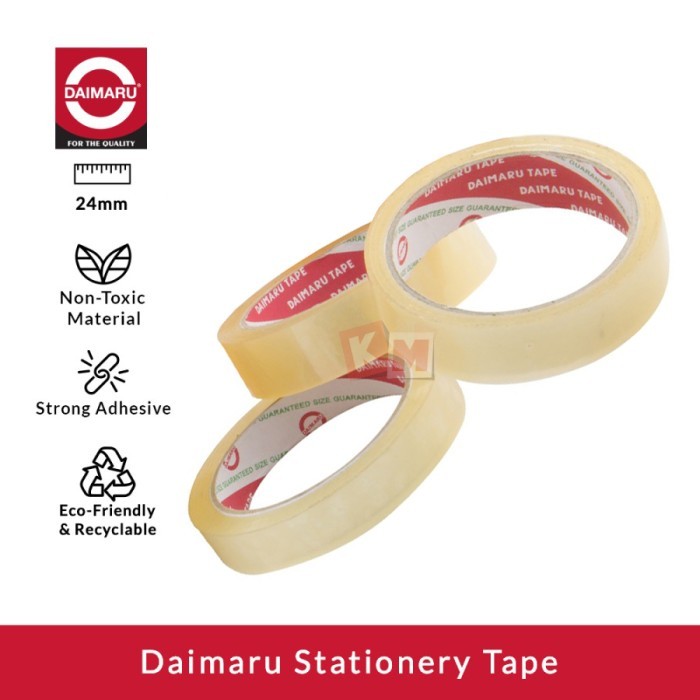 

Isolasi Selotip Bening Daimaru 24 mm / 1 Inch x 72 Yard / Stationery Tape Transparan