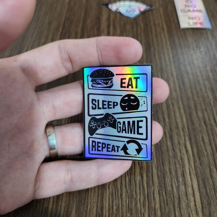 

Sticker Hologram Anime - PSH1208 - Eat Sleep Game Repeat