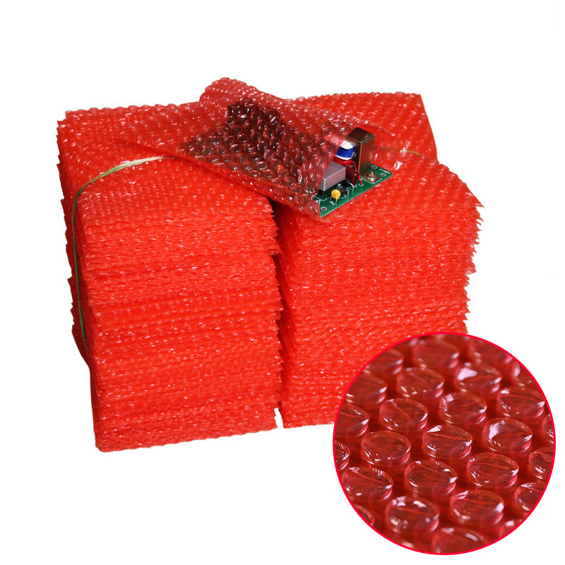 

Red Anti-static Bubble Bag Shockproof and Fall Proof Thickened Foam Envelope Packaging PE 100 Pieces of Brand New Materials