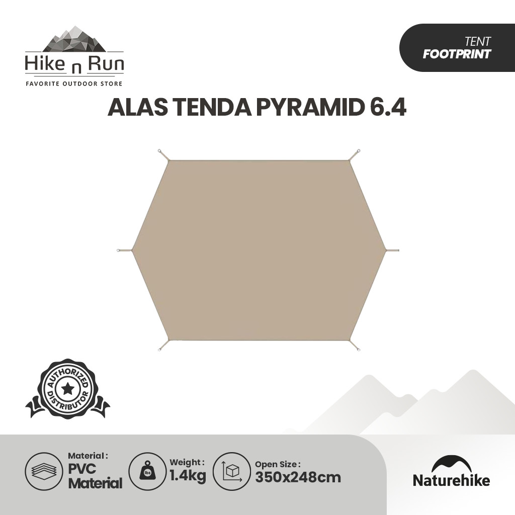 Naturehike NH20PJ045 Alas Tenda Pyramid Footprint Brighten Tent 6.4