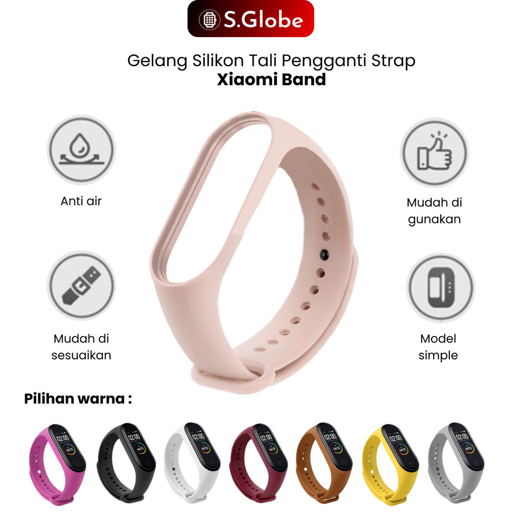 Silicone Strap Xiaomi Band Mi Band 3 4 5 6 TPU Soft Smartwatch Replacement Band Strap M6 M7
