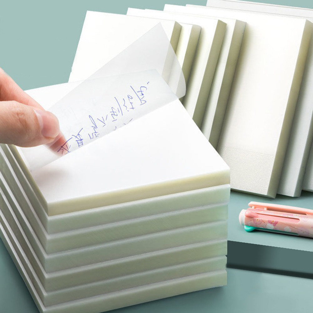 

50/250 Sheets PET Transparent Notes Stickers Waterproof Posted It Paper Fluorescence Notepad School Stationery Office Supplies