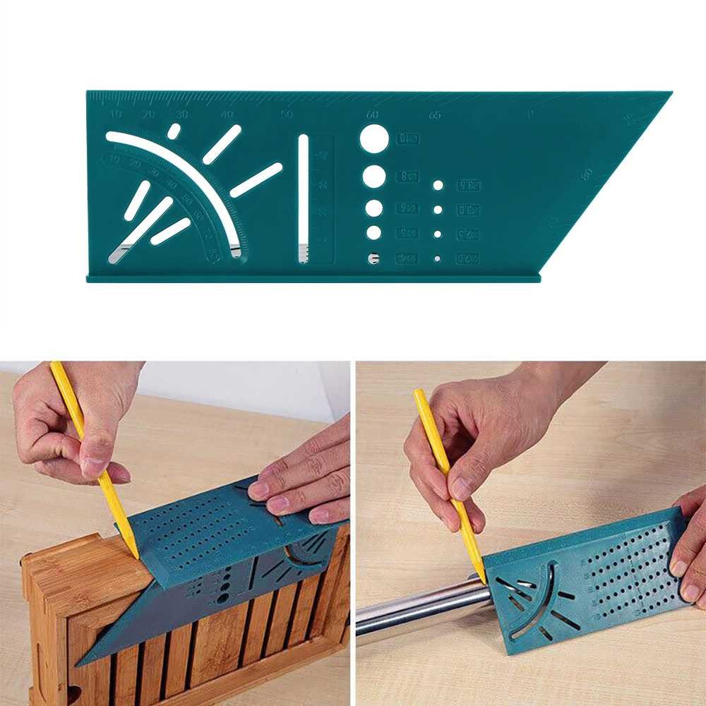 

GEMMYSTR9 Houkiper Penggaris Mark Line T-Type Ruler 90 Degree with Pencil - HK3D