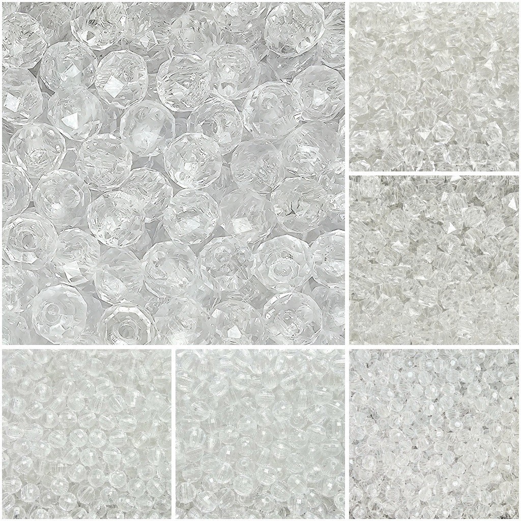 Manik Manik Kristal 50gr Bening Transparan DIY Beads Beads Manik manik gelang Spesial
