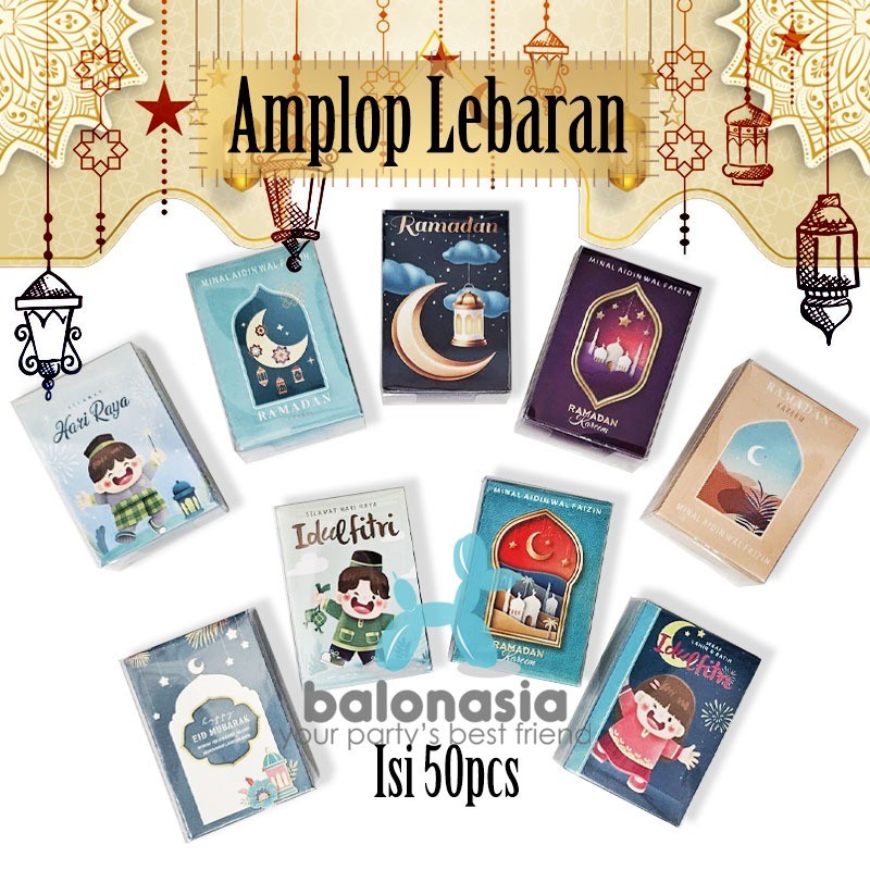 

Amplop Lebaran Premium Idul Fitri (isi 50pcs) Amplop Karakter Lucu