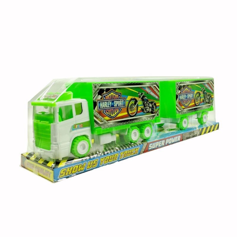 Mainan Anak Truk Box Gandeng/Mainan Anak Truk Gandeng/Truk Box Paket