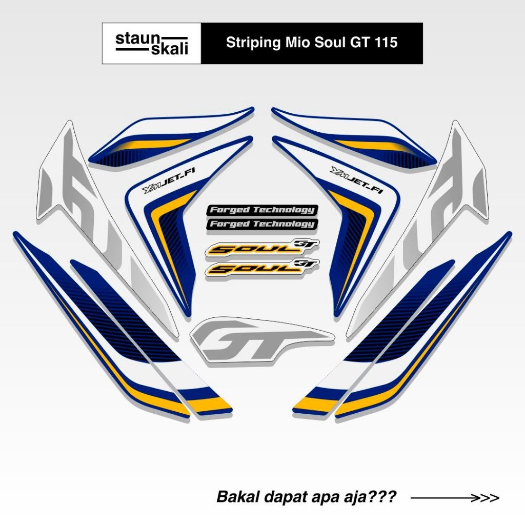 Striping Mio Soul GT 115 Variasi (5) Original Ori Api Hotwheels Medusa Body Set 2012 2013 2014 2015 